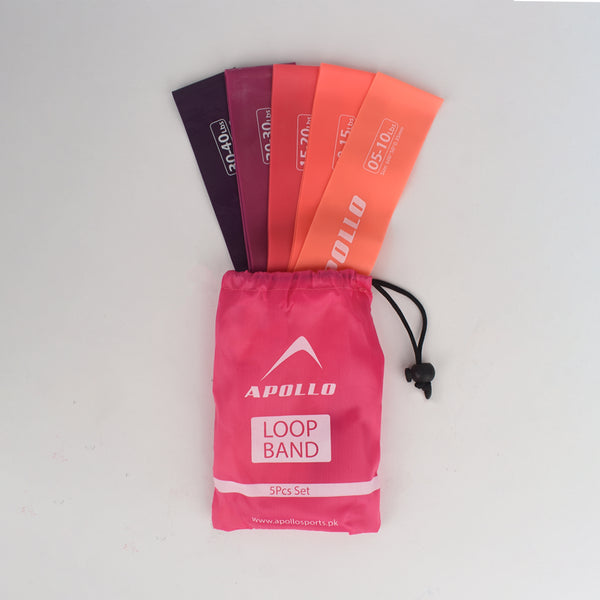 Apollo Loop Band - Mini Elastic 05 Pcs Bnads -2456 988 341205 Pink/Purple