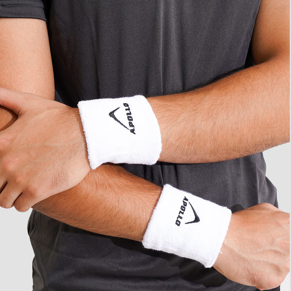 Apollo Sweatband - Towel Wristband pair - White 2456 326 510165