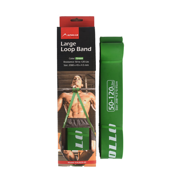 APOLLO Green Resistance Band-Large Latex Loop Band 50-120LBS 1 Pcs 2456 988 341245