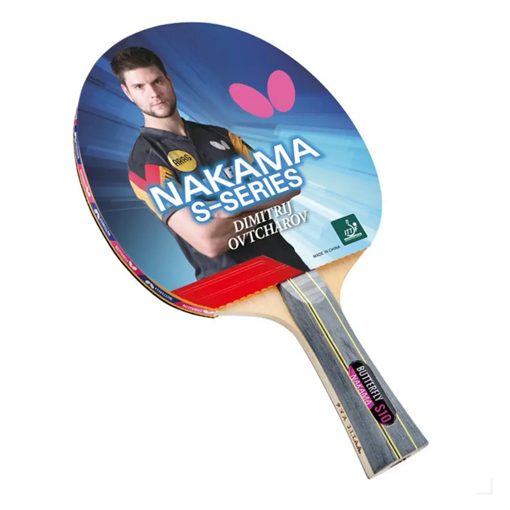Butterfly Table Tennis Racket - Nakama S10 - Pan Asia Rubber - With 2 ...