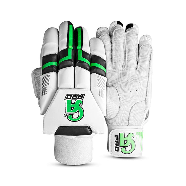 CA Cricket Batting Gloves - Pro 15000 For Adults - Left Handed White/Green