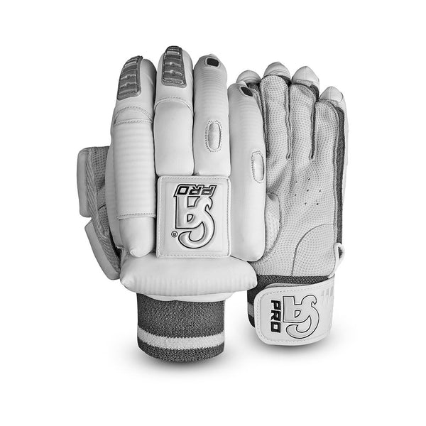 CA Cricket Batting Gloves - Pro Dragon For Adults - Left Handed White/Silver