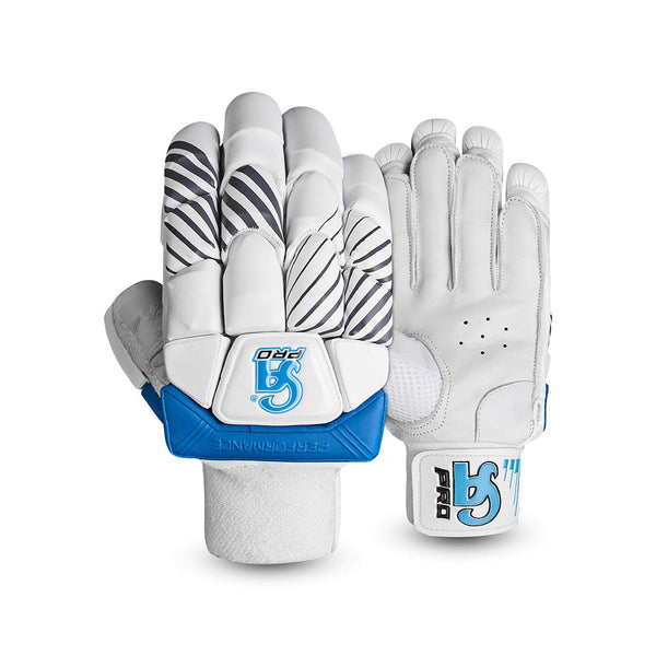 CA Cricket Batting Gloves - Pro Performance For Adults - Left Handed White/Blue