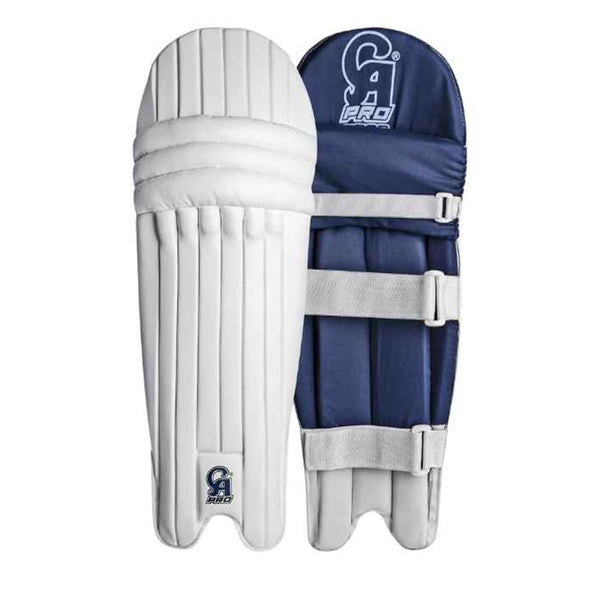 CA Cricket Batting Pad - Pro 2000 For Adults- Right Handed White/Blue