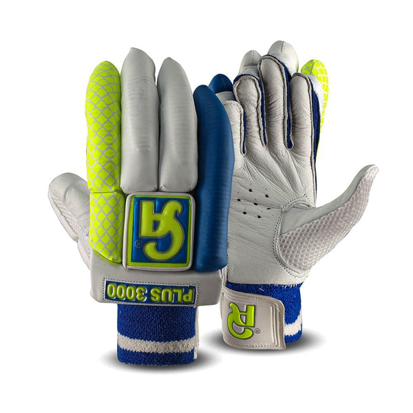 CA Cricket Batting Gloves- Plus 3000 For Adult - Right Handed White