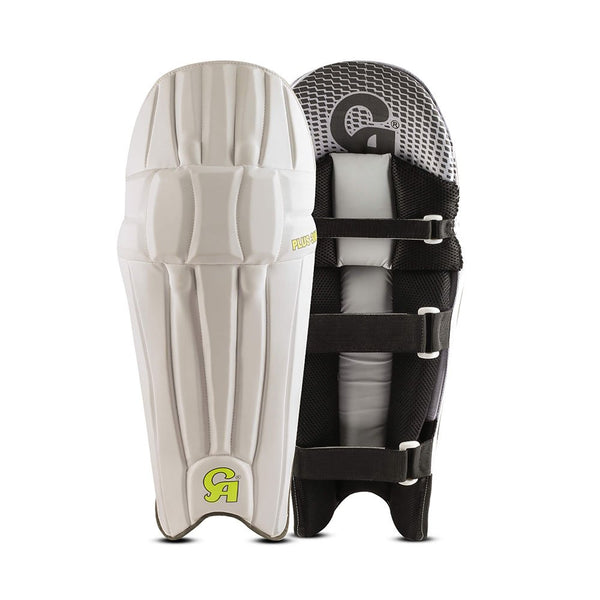 CA Cricket Batting Pads- Plus 3000 For Adult - White/Black