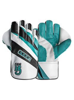CA Cricket Wicket Keeping Gloves - PRO 10000 Right Handed White/Cyan