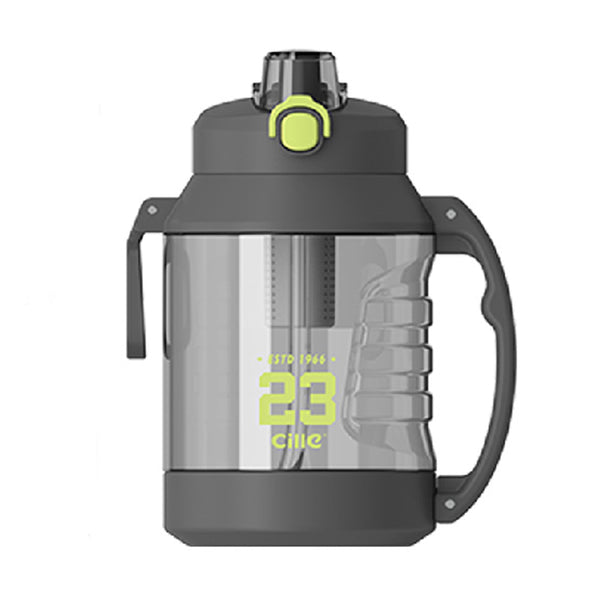 CILLE Water Bottle - Tritan Plastic 2200ML  Grey XL-2354