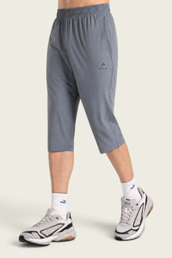 Apollo Men's 3 Quarter Pant - Micro strip Nylon - Grey