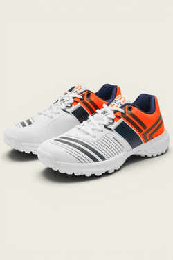 SOLM8 Cricket And Turf Shoes - S8 3.0 White/Orange