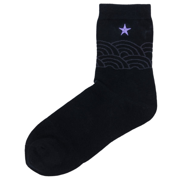 ERKE Men Flat Mid Socks -  Black 11324212027-003