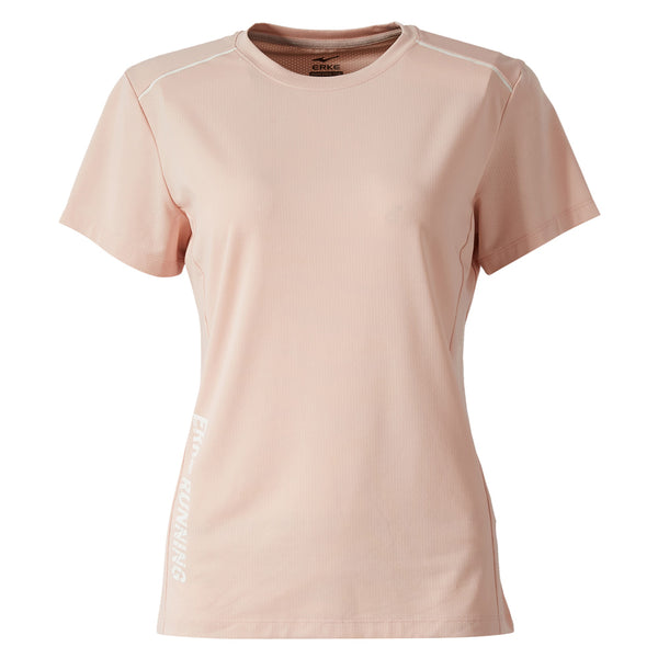 ERKE Women Crew Neck T-Shirt - Pink 12223202221-202