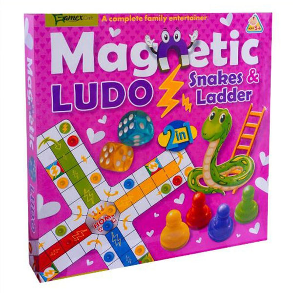 Gamex Cart Magnetic Ludo - Two Games in 1 - 2429 - Medium