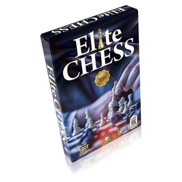 Gamex Cart Elite Chess - 2 Games In 1 - Black - 7602