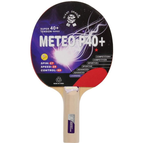 GIANT DRAGON TT Racket - Meteo P40+ 1-Star White