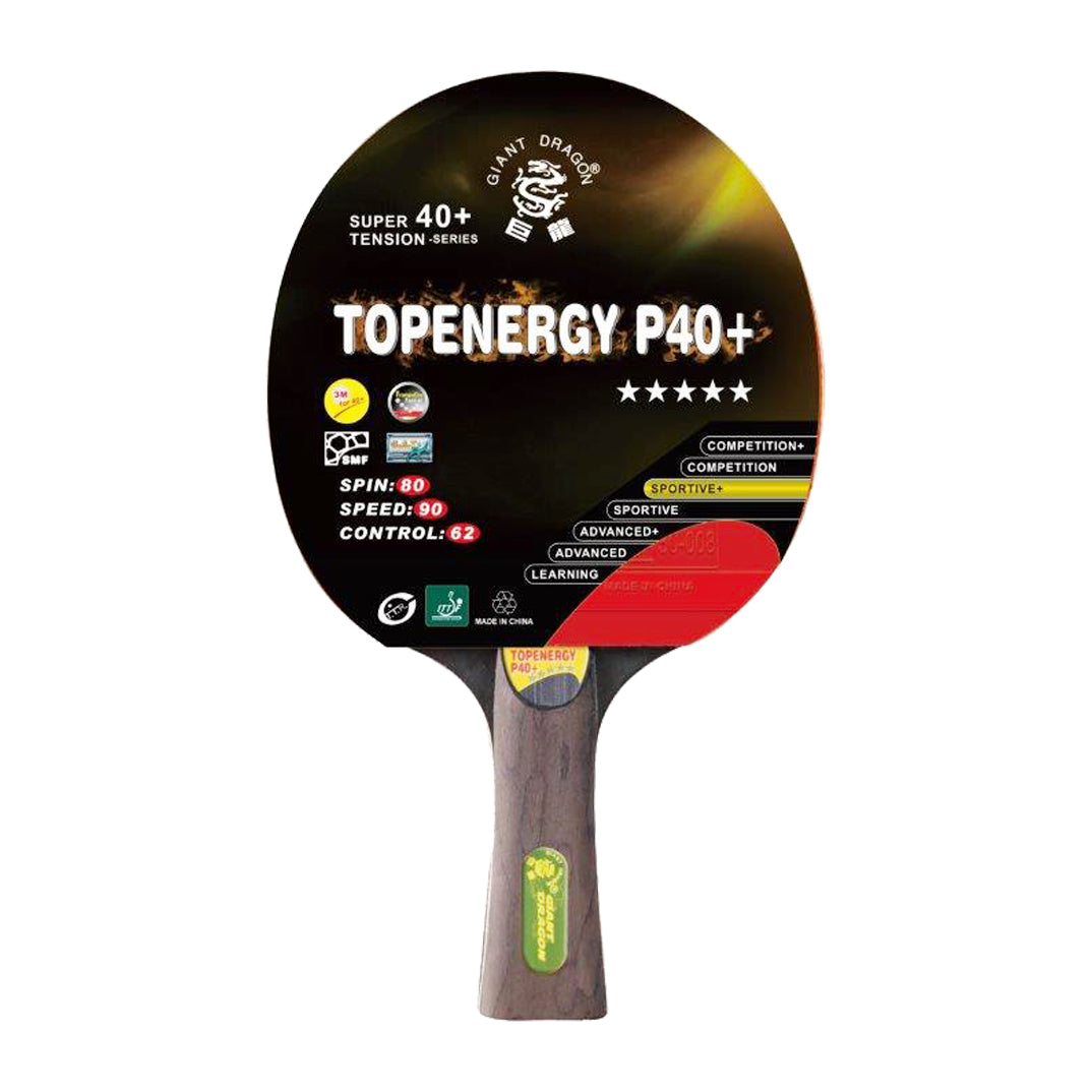 GIANT DRAGON TT Racket - Top Energy P40+ 5-Star Black – Apollo Sports