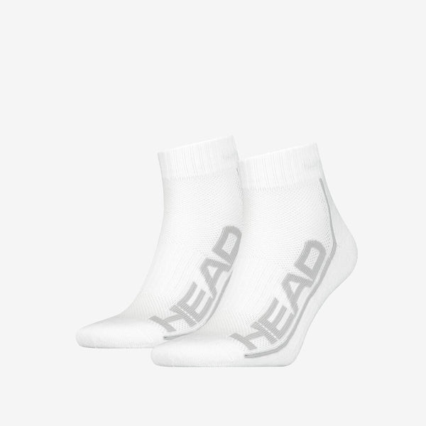 Head Sport Socks - Stripe Quarter Socks White 2 Pcs Pack - Model 811509