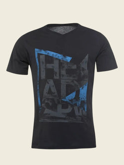 Head Model 831238 Men’s Cotton Alcott Shirt - Sports V-Neck T-Shirt - Black