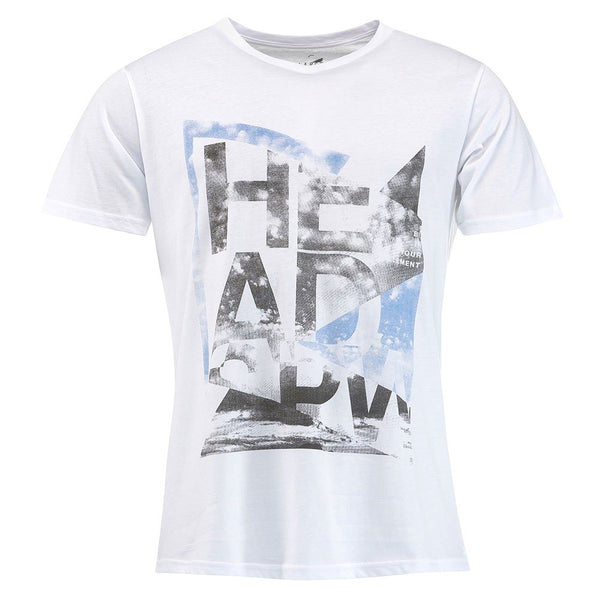 Head Sports V-Neck T Shirt - Men’s Cotton Alcott Shirt White - Model 831238