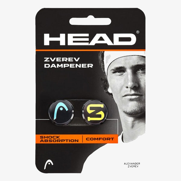 Head Tennis Racket Dampener - Zverev  2PC Pack - Blue/Yellow