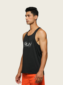 APOLLO 2511 102 010603 Dri-Fit Polyester Men's Running Vest - Black