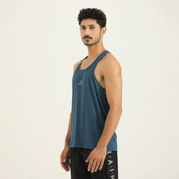 APOLLO Mens Gym Vest - Dri-Fit Nylon 2511 102 011012 Blue