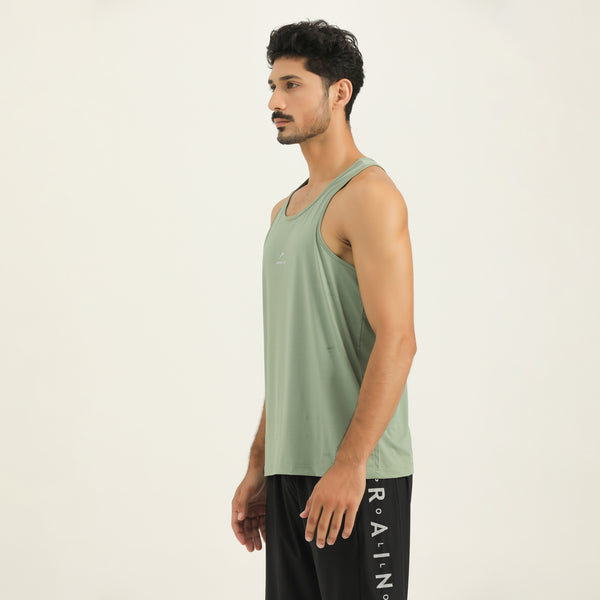 APOLLO Mens Gym Vest - Dri-Fit Nylon 2511 102 011012 Green