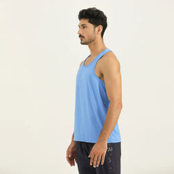 APOLLO 2511 102 011012 Dri-Fit Nylon Men's Gym Vest - Sky Blue