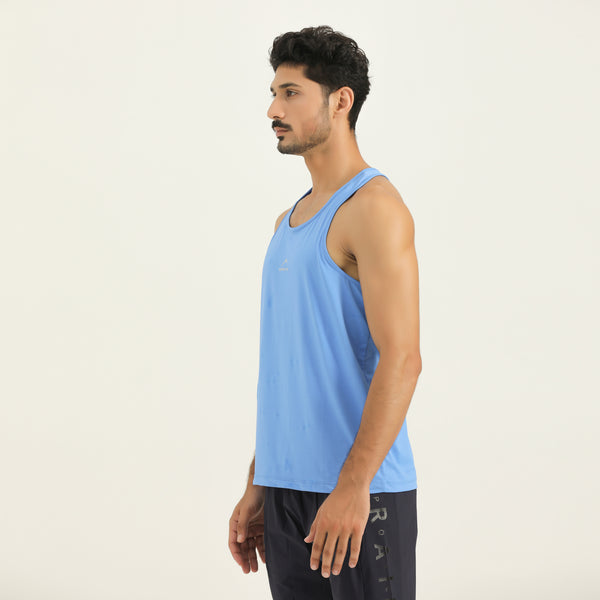 APOLLO Mens Gym Vest - Dri-Fit Nylon 2511 102 011012 Sky Blue