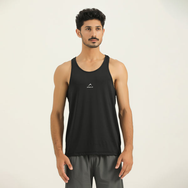 APOLLO Mens Gym Vest - Dri-Fit Nylon 2511 102 011012 Black