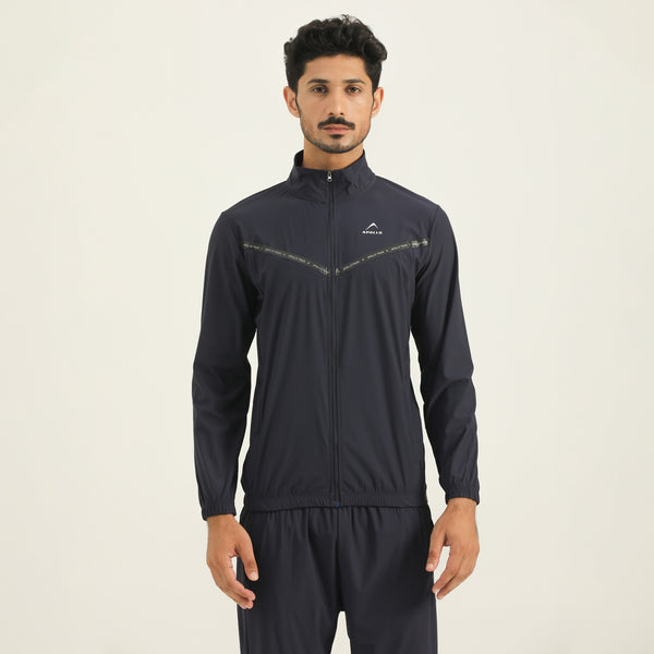 APOLLO Windbreaker Jacket Mens - Micro Stripe Nylon 2511 102 102312 Navy