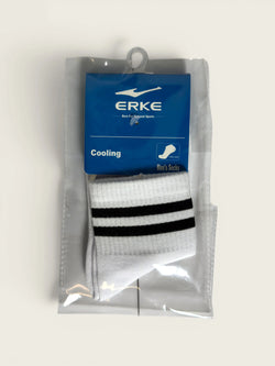 ERKE Cotton 11326212021-001 Men Flat Ankle Socks - White