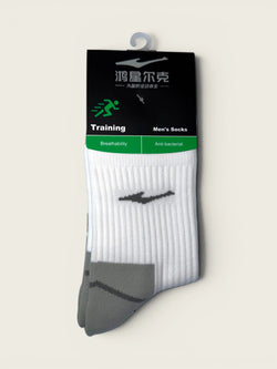 ERKE Nylon 11326212013-001 Men Looped Mid Socks - White