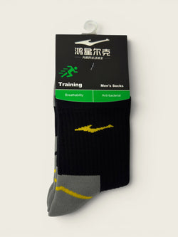 ERKE Nylon 11326212013-004 Men Looped Mid Socks - Black
