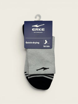 ERKE Cotton 11326212018-104 Men Flat Mid Socks - Digital Grey