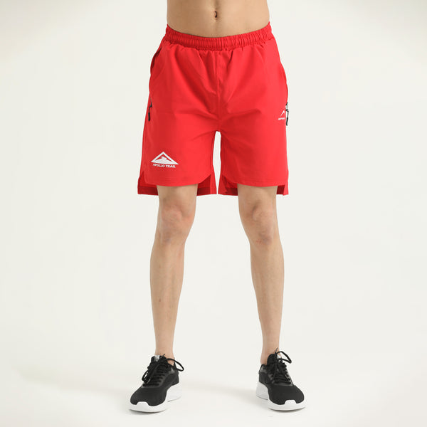 APOLLO Running Shorts Mens - Micro Twill Polyester RED 2411 100 040201