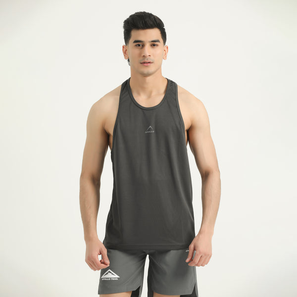 APOLLO Tank Top Mens - Micro Mesh Polyester Darkgrey 2411 100 010302