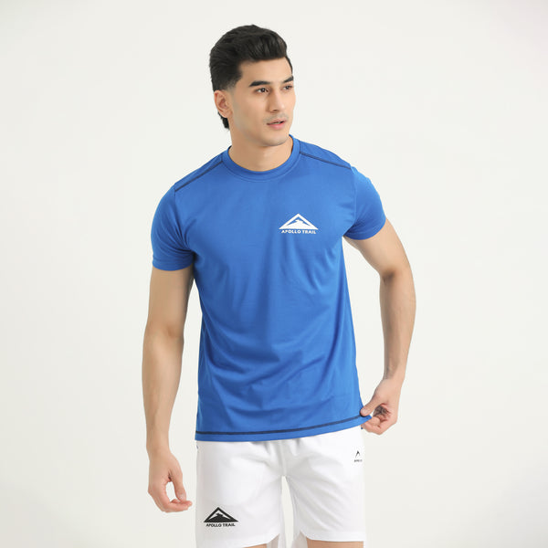 APOLLO Sports T-Shirt Mens - Micro Mesh Polyester Royal blue 2411 100 020301