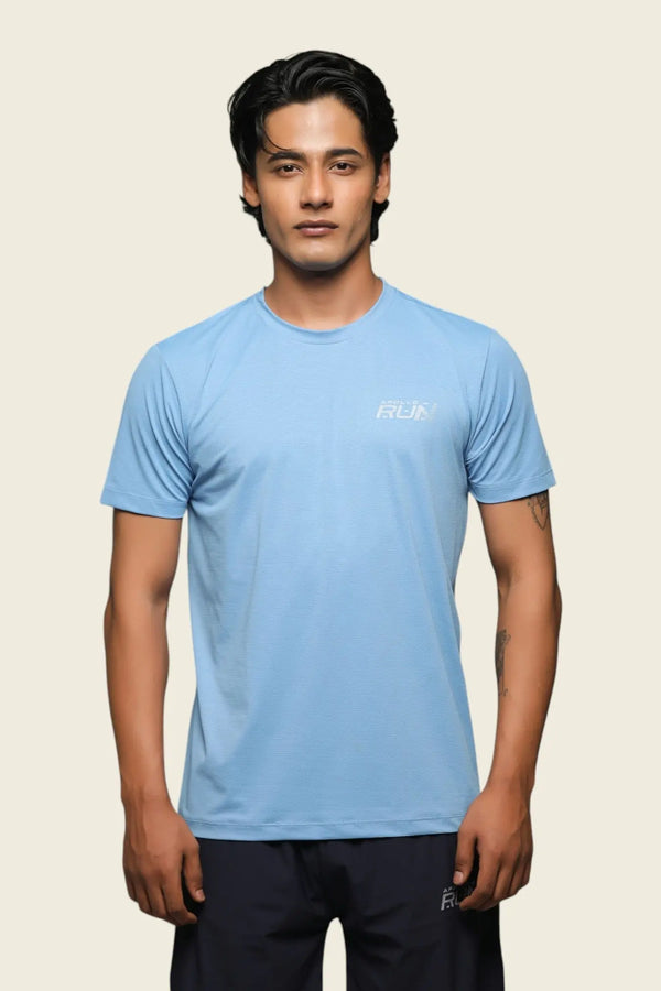 APOLLO 2511 103 020604 Dri-Fit Polyester Sports T-Shirt Men's - Light Blue
