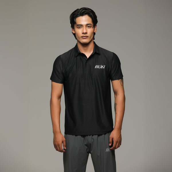 APOLLO Polo Shirt Mens - Nylon Pique 2511 103 031003 Black