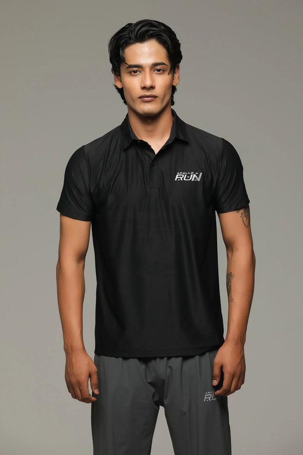 APOLLO Polo Shirt Men's - Nylon Pique 2511 103 031003 Black