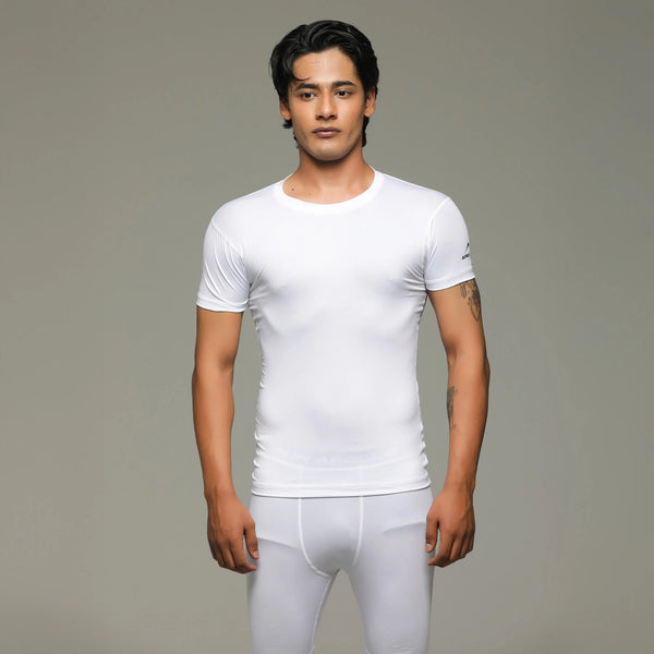 Mens Compression Shirt Short Sleeve Dry-fit Athletic Base-Layer T-Shirt - 2 Pack