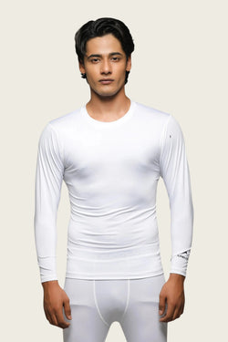 APOLLO 2511 103 132203 Dryfit Lycra Base Layer Compression Shirt Men's -  White