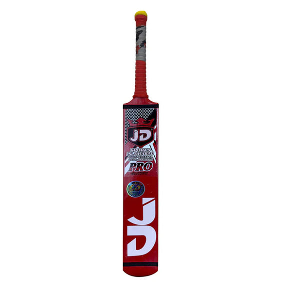 JD Cricket Tapeball Bat - Pro Edition Srilankan Coconut Wood Red