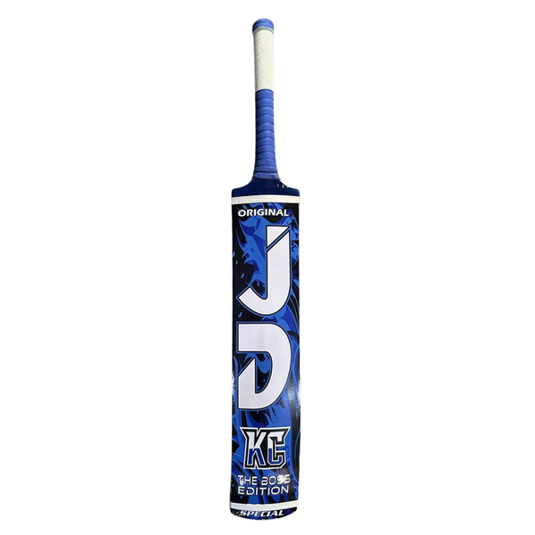 JD Cricket Tapeball Bat - KC Boss Edition Srilankan Coconut Wood Blue