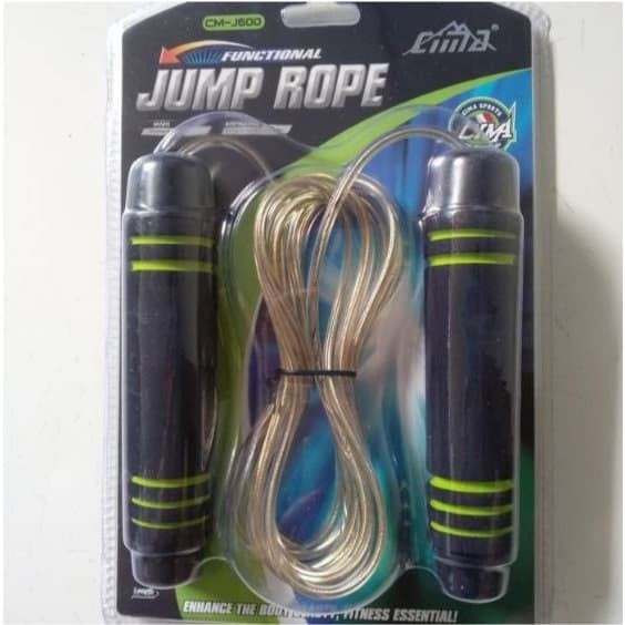 CIMA Jump Rope - J600 Plastic Adjustable Weighted Black/Green