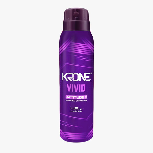 Krone Body Spray - Attitude Vivid - Gas Body Spray For Men &amp; Women 150ml