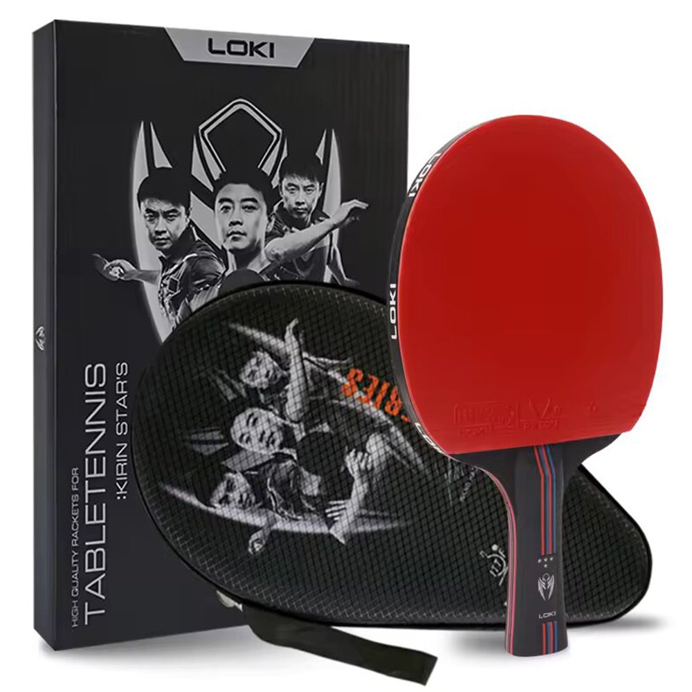 Loki Table Tennis Racket - Kirin 4-Star With Bag - Red/Black – Apollo ...