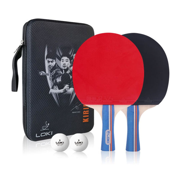 Loki Table Tennis Racket - Model K3000 - 2 Rackets+2 Balls+Bag