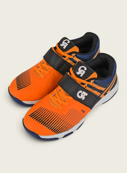 CA PRO Cricket Gripper Shoes - M8 Spikes Orange/Navy